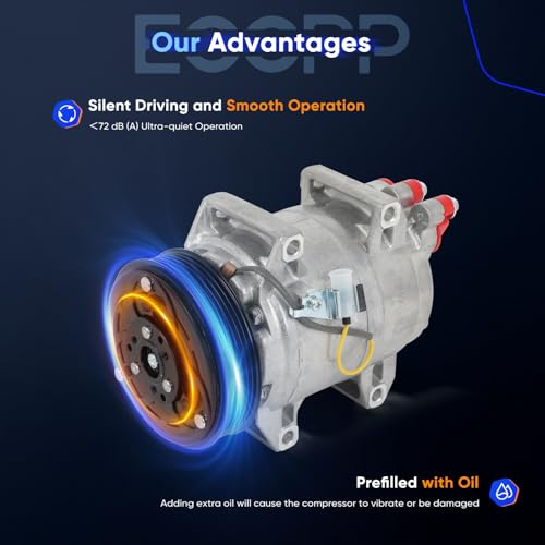 Image of ECCPP AC Compressor fit for Volvo S60 S80 V70 C70 XC70 XC90 2003-2007 | Fast Cooling A /C Compressor with Clutch
