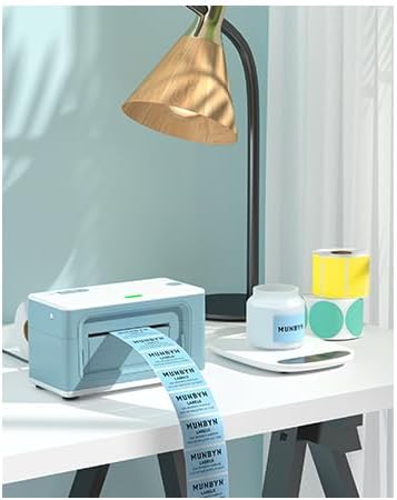 MUNBYN 2.25"x1.25" Thermal Sticker Labels, Blue Self-Adhesive Barcode Label Paper for Direct Thermal Printer and Business, Multi-Purpose Rectangle Address Shipping Mailing Stickers,1000 Sheets/Roll - Image 3