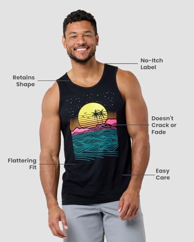 INTO THE AM Graphic Tank Tops for Men - Cool Artwork Tanks for Summer Beach Exercise Fitness S – 2XL3