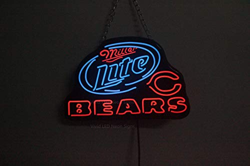 Vivid Sign New Bears Millers Lite Beer Cute Super Bright Vivid LED Neon Sign Lamp 10