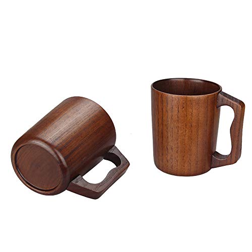 12 Oz Handmade Wooden Coffee Mug Wood Outdoor Travel Man Mug Tea Camping Cup Wine Tankard Beer Mug Stein For Men Gift Cup Viking Mug #TOP5