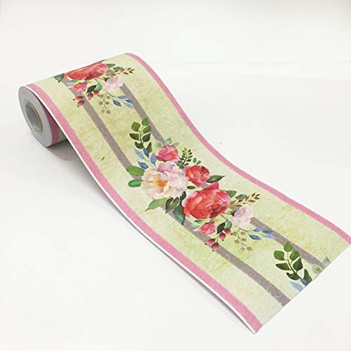 Banggo Frise de papier peint autocollant pour chambre de fille - 10 m - Pour cuisine, salle de bain, chambre d'enfant - Résistant à l'humidité Cover