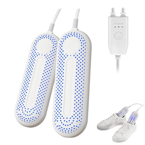 WUSJCOF Asciuga Scarpe Elettrico, 2 pezzi, Asciugatrice Portatile, 3 modalità con Timer Elettrico per Scarpe, Guanti, Calzini, Scarponi, Asciuga Scarpe da Calcio