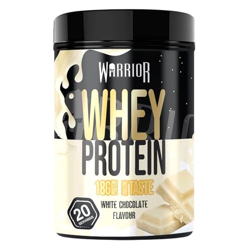 Warrior Whey Proteinpulver 500 g (bis zu 36 g Shake) – Muskelaufbau- und Erholungsgetränk – zum Genießen nach dem Training – köstlich und reich an Aminosäuren – 20 Portionen (Weiße Schokolade) Warrior Whey Proteinpulver 500 g (bis zu 36 g Shake) – Muskelaufbau- und Erholungsgetränk – zum Genießen nach dem Training – köstlich und reich an Aminosäuren – 20 Portionen (Weiße Schokolade)
