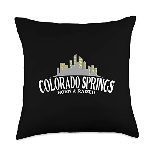 Colorado Springs Born & Raised - USA Throw Pillow