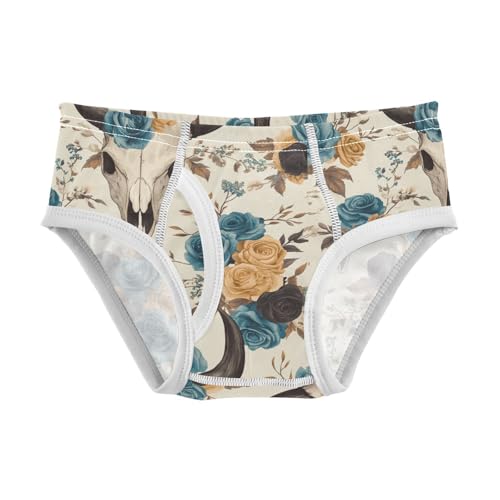 Cow Skull Flower Boho Toddler Boy's Underwear 2T 202c0101