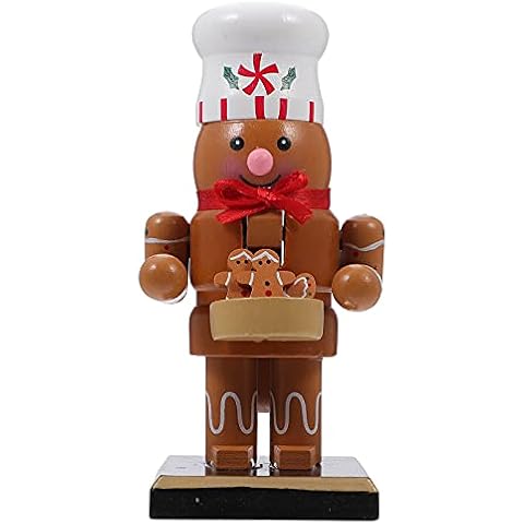 Amosfun Wooden Nutcracker Christmas Decoration Cover