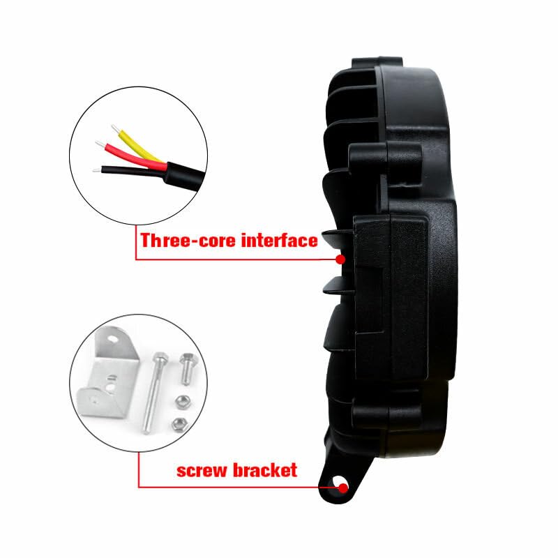 YONGYAO 7 Pulgadas 51W Par Faros Auxiliares Amplia Visión LED Faro Trabajo IP67 Blanco para Offroad SUV-Rojo