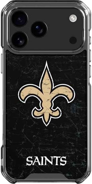 Skinit Clear Phone Case Compatible with iPhone 17 Pro Max - Officially Licensed NFL New Orleans Saints Design