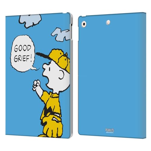Étui iPad 10.2 Peanuts Charlie Brown : housse cuir tablette Apple antichoc avec support