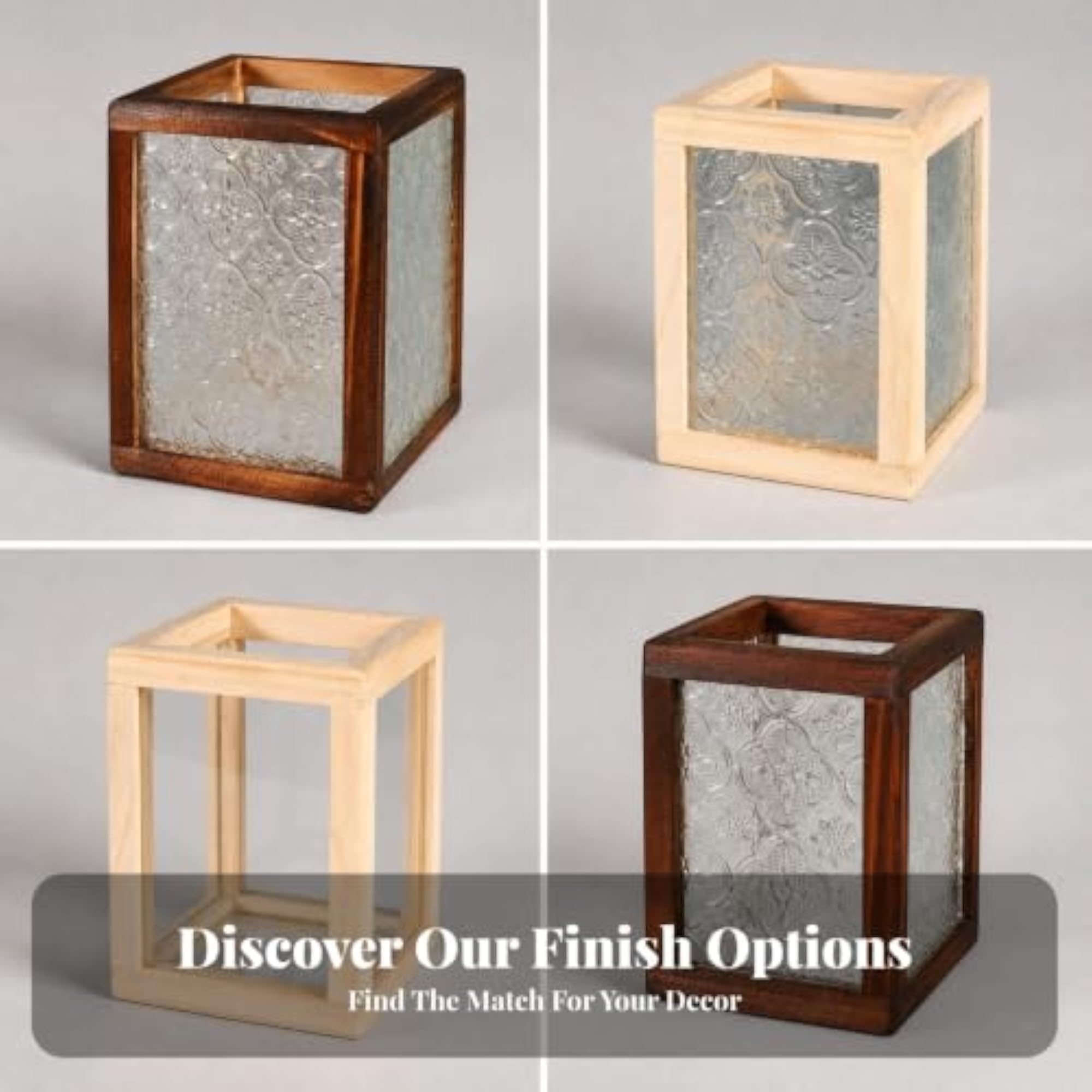 Multifunctional Rectangular Glass Side Storage Container, Decorative Organizer