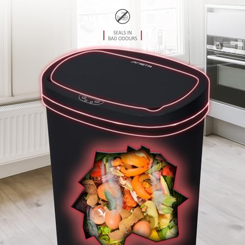 NETTA 50L Sensor Bin for Kitchen - Large Touch-Free Automatic Motion Sensor Waste Rubbish Bin, Dustbin, Trash Can 50 Litre - Black - Image 5