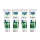 SmartMouth Premium Zinc Ion Toothpaste - Whitening - with Fluoride - Refreshing, Anti-Cavity Toothpaste for Adults - Strengthens Enamel - Mild Mint Flavor, 6 oz (4 Pack)