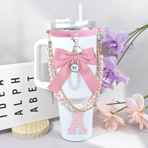 6 Pcs Tumbler Accessories, Bottle Accessories, Pink Charm Decorations,  Pearl Bow Charms for Water Bottles, Versatile Embellishments Accessories :  ...