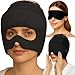 Price comparison product image Migraine Relief Cap Headache Cap Migraine,Eye Mask Hat Cold Migraine Cap, Visible Eye Migraine Mask Design Gel Ice Cap 360 Fit