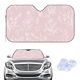 Cubierta de parabrisas con diseño floral rubor, cubierta de ventana de coche para invierno, accesorios de coche, parabrisas de escarcha, regalos para conductor nuevo, protector de ventana para SUV Van