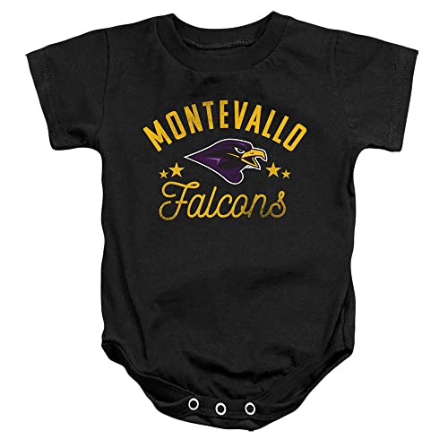 University of Montevallo Official Falcons Unisex Infant Snap Suit for Baby,Black, 24 Months