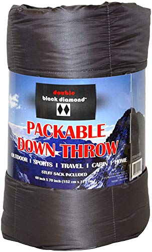 Double Black Diamond Packable Down Throw, Storm