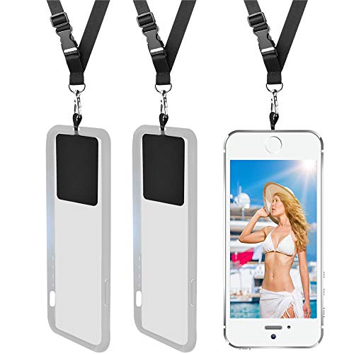 2 Sets Neck Phone Lanyard Tether Lasso Patch with Comfortable Lanyard Strap Universal