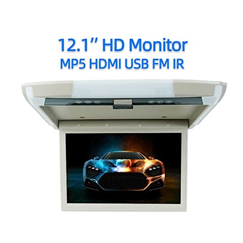 Monitor de techo de 12,1 pulgadas para coche: viajes familiares divertidos con películas HD 1080P 3