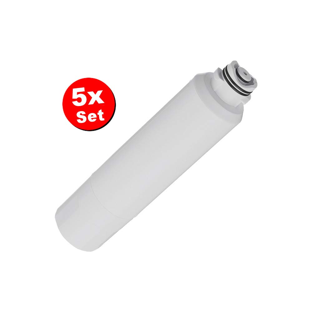 5 filtros de agua de repuesto para Samsung RF56J9041SR/EG RF56J9040SG RF56J9040SG/EF RF56J9040SR RF56J9040SR/EF RF56M9540SR RF56M9380SG RF56M9380SG/EG F