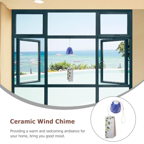 Campana de viento japonesa Mipcase colgante de cerámica para armonizar tu casa 8