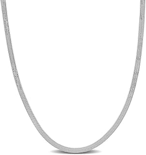 Italian 925 Sterling Silver Herringbone Chain Necklace - for Men & Women - Available in Silver, Yellow Gold Plated Sterling Silver - in Various Widths - Versatile Lengths: 16in, 18in, 20in, 22in, 24in
