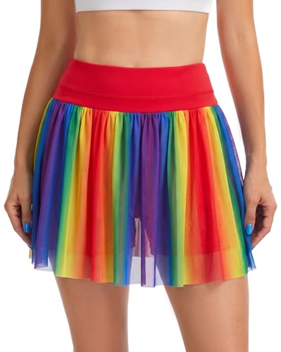 Rainbow Ribbon Mini Skirt