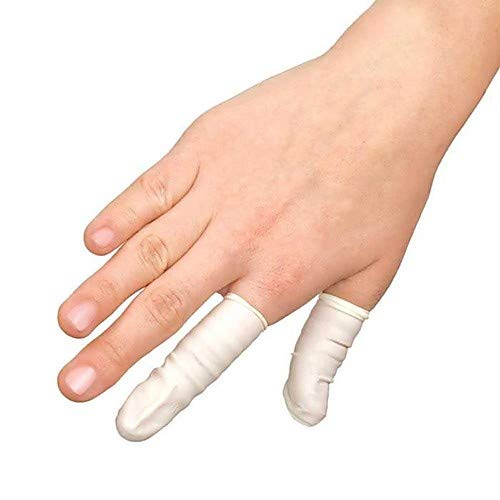 20A00D010PK, Synthetic Nitrile Polymer Finger Cots, White, Size Medium, Pack of 720