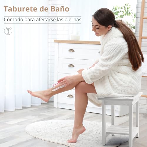 Taburete de ducha LUE BONA de HDPS resistente al clima y banco blanco de alta gama 4