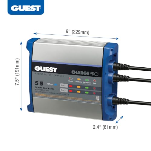 Image of Guest 2711A Guest On-Board Battery Charger 10A / 12V, 2 Bank, 120V Input