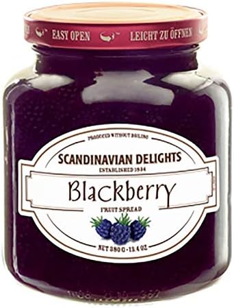 Elki's Gourmet Scandinavian Delights Preserves, Blackberry, 13.4 Ounce