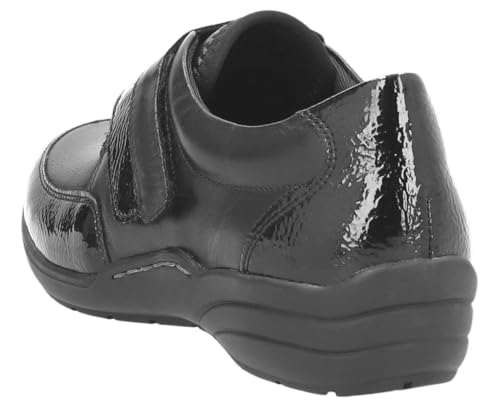 Remonte R7600 H Extra Width : Chaussures Scratch Femme Noir Lisse