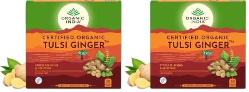 Image of ORGANIC INDIA Tulsi Ginger 50 Teabags (Pack of 2)