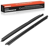A-Premium 2PCS Front Window Molding Trim Weather Stripping Kit Compatible with Chevrolet Silverado 1500 2500 3500 & GMC Sierra 1500 2500 3500 & Cadillac, Replace 15104014, 15104015