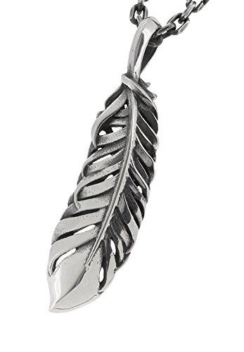 [エムズコレクション] 特 別 仕 様 ソリッド スモール フェザー シルバー925 ネックレス(右向き) XP-040 メンズ