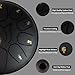 Eavnbaek Rain Chime Drum - 11 Notes 6.5 Inch Rain Drum for Outside Garden, with Bag, Music Book, Drumsticks, Mallet Holder and Finger Paddles, Steel Tongue Drum for Adult Gift (Black)