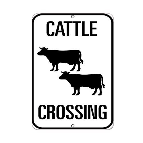 Wennuna aluminum metal Sign Cattle Crossing