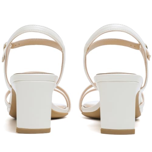 Image of Mostrin Strappy Heels for Women Square Open Toe Lace Up Heeled Sandals Ankle Strap Sexy Stiletto High Heels for Party, Prom, Dating, Wedding