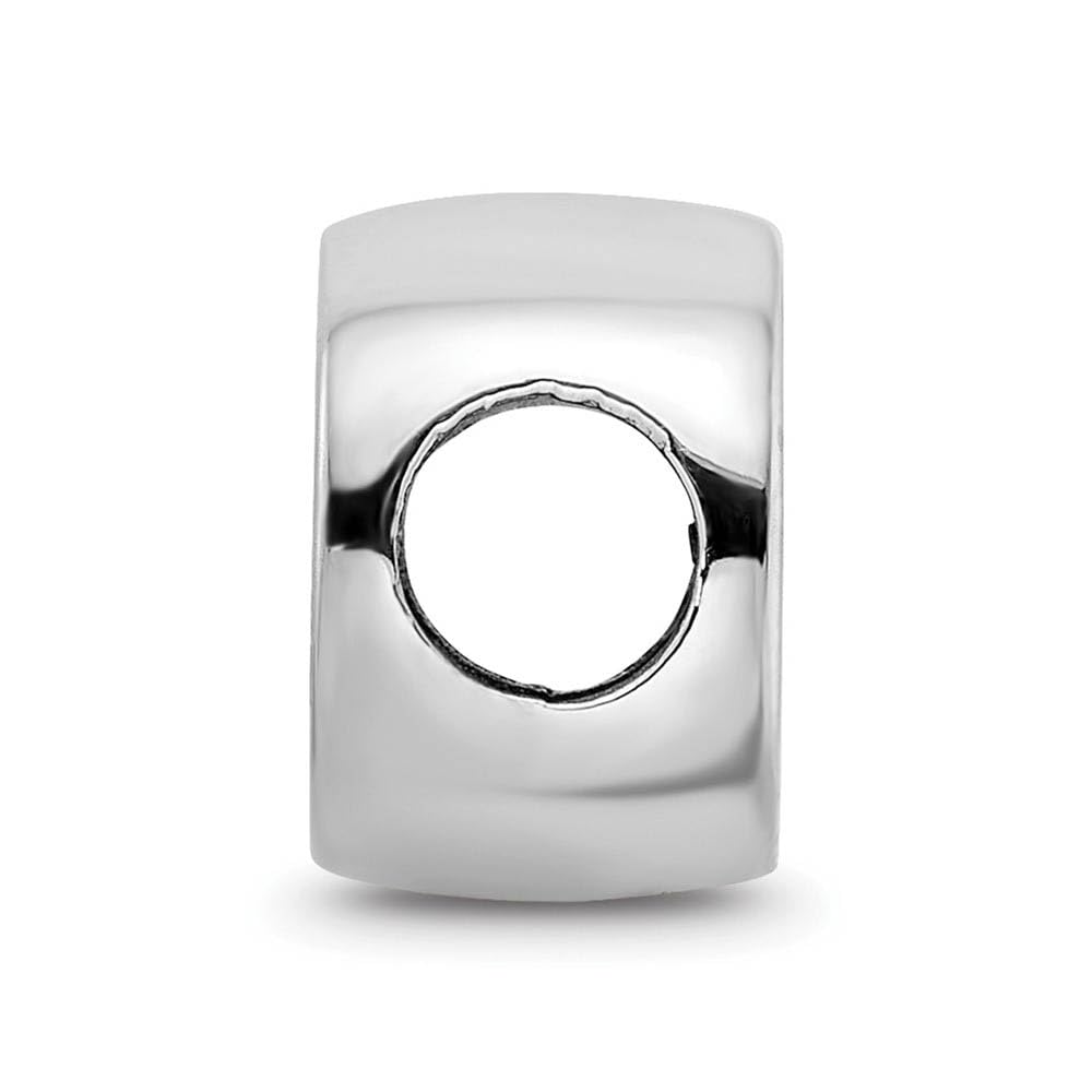 Sterling Silver U of Pittsburgh Cushion Shaped Logo Bead Charm