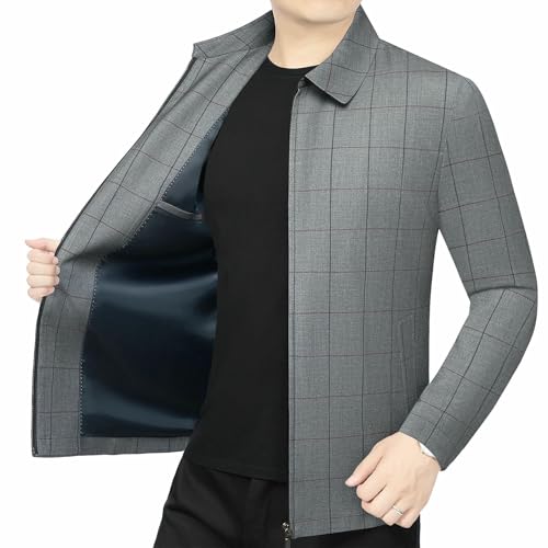 Veste de printemps mi-longue homme à col carré veste fine casual - 2