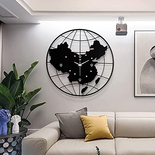 Horloge murale en érable véritable ornement noir de style européen - 2