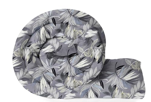 Image of Amazon Brand - Umi Reversible Ultra Soft Double Bed AC Comforter /Blanket /Quilt /Rajai 220 GSM Microfiber Diamond Stitch (90 inch x 100 inch Inches /228cm x 254cm) - Comforter Double Bed | Grey & Black & White