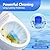 OceanBreezy Toilet Bowl Cleaners 2 Bottles | Automatic Long-Lasting Blue Toilet Cleaner Tablets, Septic Safe Toilet Bowl Tablets in Bottles | Larger capacity | Prevent Stain Buil?2800 Flushes Each?