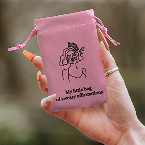 Funny Affirmation Cards Set, Floral Themed Positive Affirmation Cards, Sweary Encouragement Confirmation Card For Self Care Stress Relief Motivate Family Friends Colleagues Students, Etc - 20 Pcs, 2" X 3.5" #TOP3