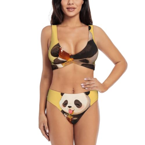 Bikini croisé réglable Panda Drink Honey d'une élégance balnéaire supérieure