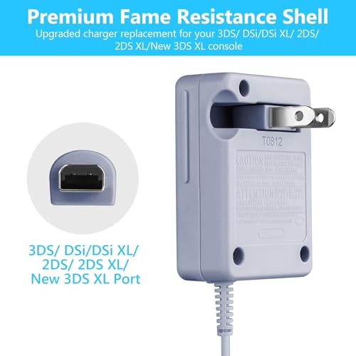 3DS Charger, Lyyes Dsi Charger Compatible with Nintendo 3DS/ 3DSXL/ DSI/DSIXL/ 2DS/2DS XL, 2 Pack - Thumbnail 4