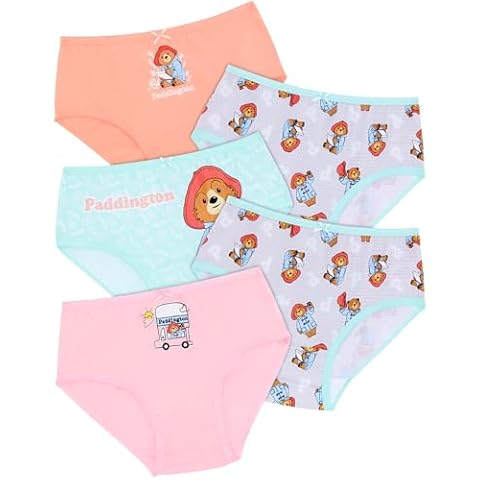 Paddington Bear Five Pack Girls 100% Cotton Briefs 2/3 Years Multicolor Cover