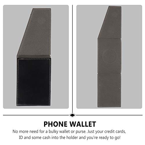 UKCOCO Capa Carteira para Telefone Stick No Slot de Crédito Fino Capa de Couro Pu Capa Carteira Capa