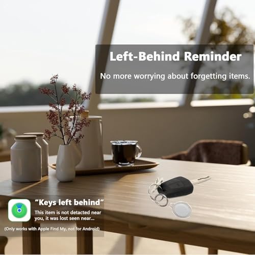 Image of Tracker Tags-4 Pack, Item Tracker with Waterproof Case for Your Keys, Wallet etc, Luggage Trackers Works with Find My APP (iOS Only)